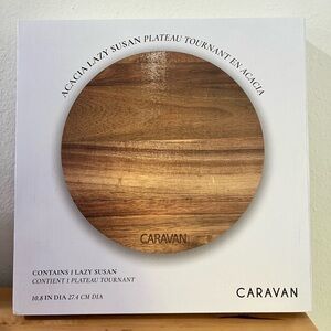 Caravan Acacia Lazy Susan, made in California, NIB